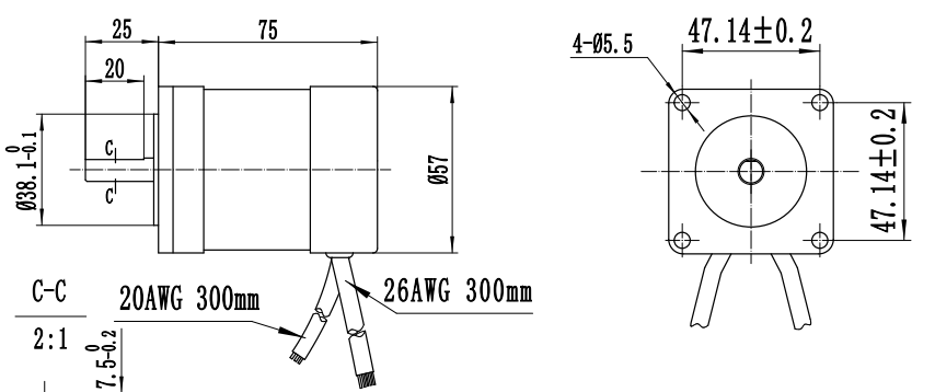 brushless motor 57BLF40S
