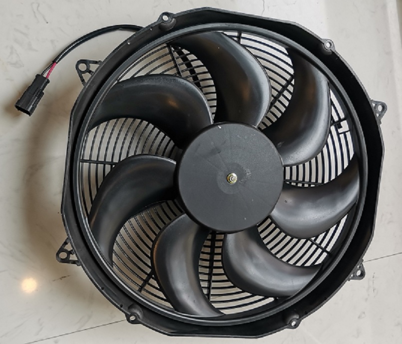 24V 385mm Brushed DC Condenser Fan in Puller 
