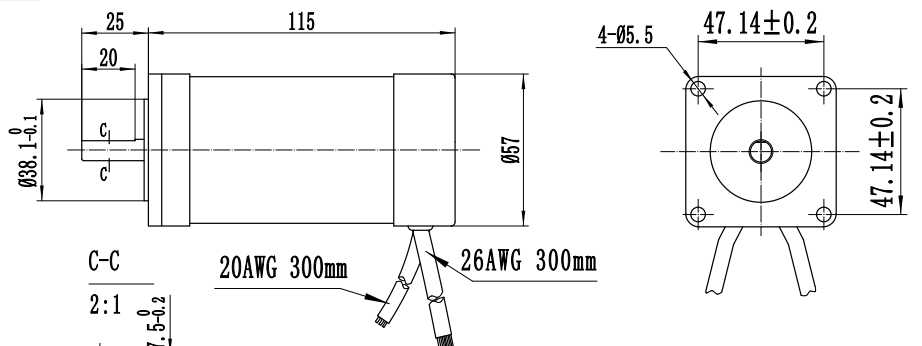 brushless motor 57blf80s