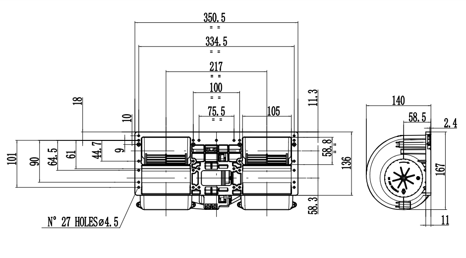 24V Brushless blower
