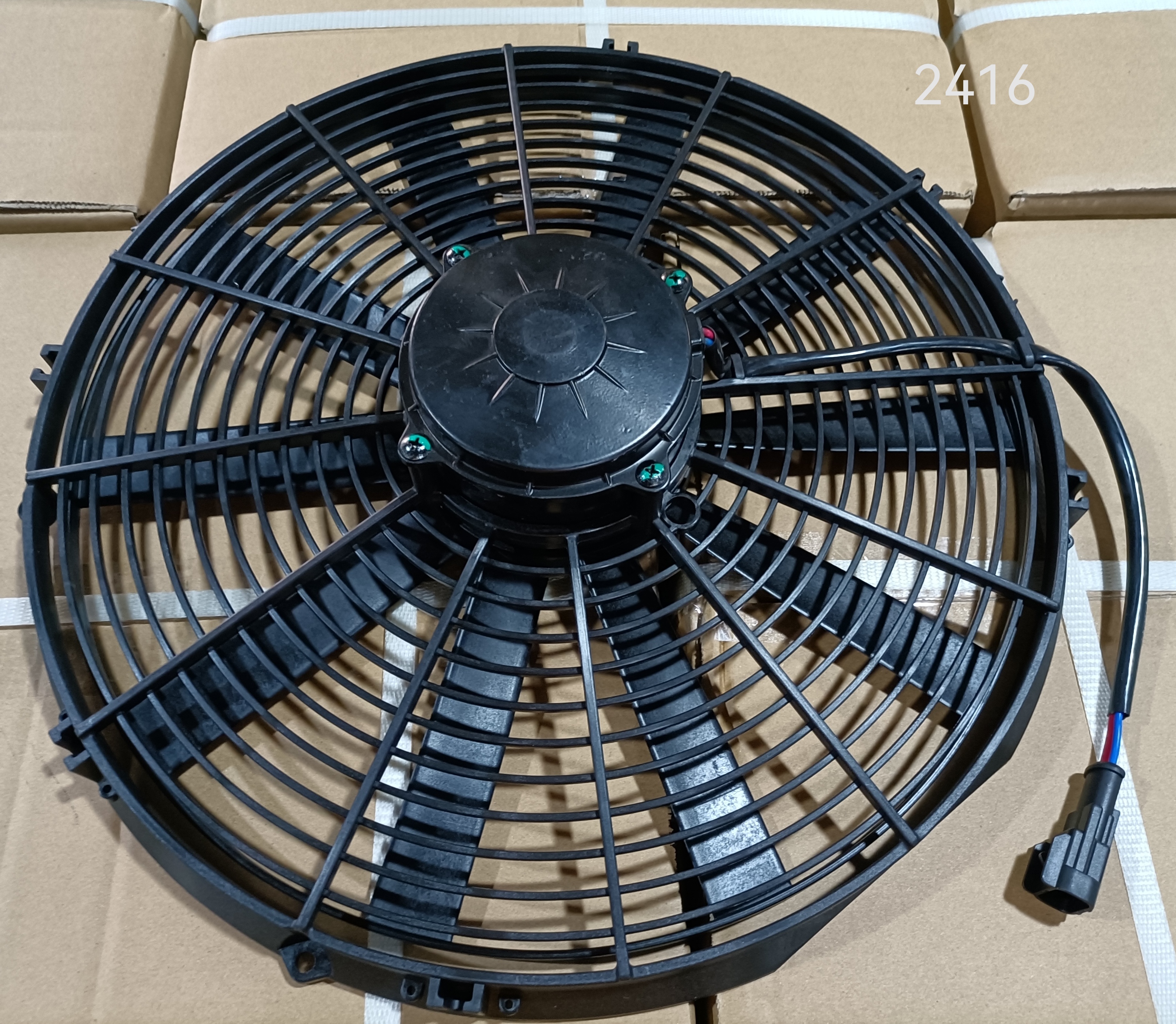 DC 385mm 16inch 12V Brushless Axial Fan Replace SPAL Fan - SLTBLDC-1624C-W10