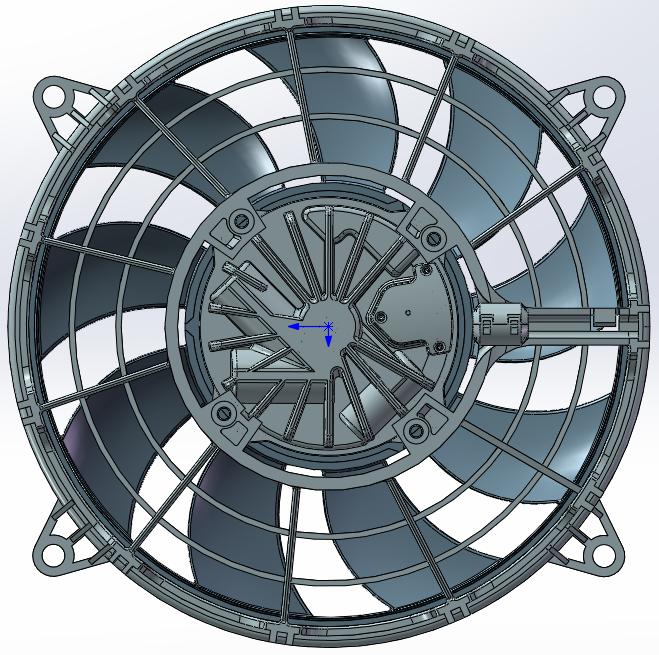 WBLF-1001-AS1050 255mm (10Inch) 12V Brushless Cooling Fan - Sunlight 